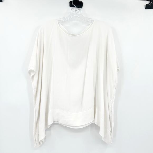 Diane von Furstenberg DVF New Hanky White Poncho Blouse Oversized Womens Sz S - Picture 3 of 10